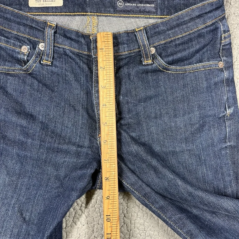 Adriano Goldschmied AG The Ballad Slim Boot Denim Jeans Dark Wash Womens 29R - Picture 8 of 11